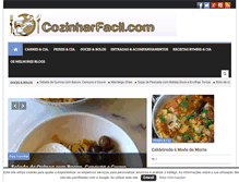 Tablet Screenshot of cozinharfacil.com